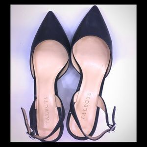 slingback leather pumps (7W;8 to 8.5)